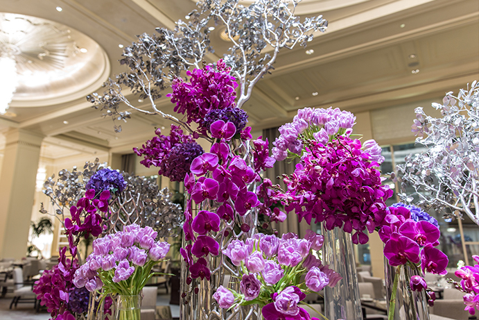 Floral designs at a luxury hotel 