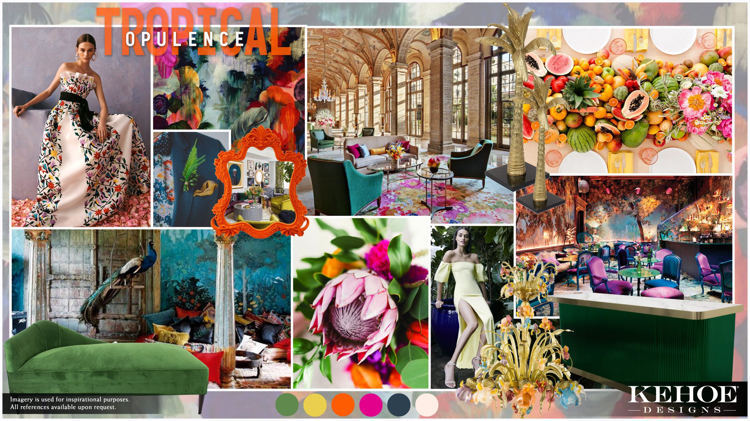 Kehoe Designs, Tropical Opulence, Design, Floral Design, Flowers, Vibrant Colors, Tropulent, Tropulence, Decor, Wedding, Chicago Wedding, Luxury Wedding, Luxury Design, Trend, Tropical Opulence 2020 Trend, Event Trend, Design Trend