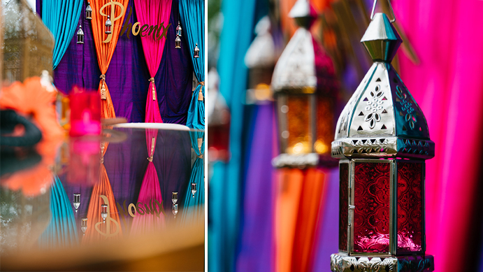 table design, tablescape, centerpiece, flowers, decor, all in the details, vibrant, brass lanterns, social event